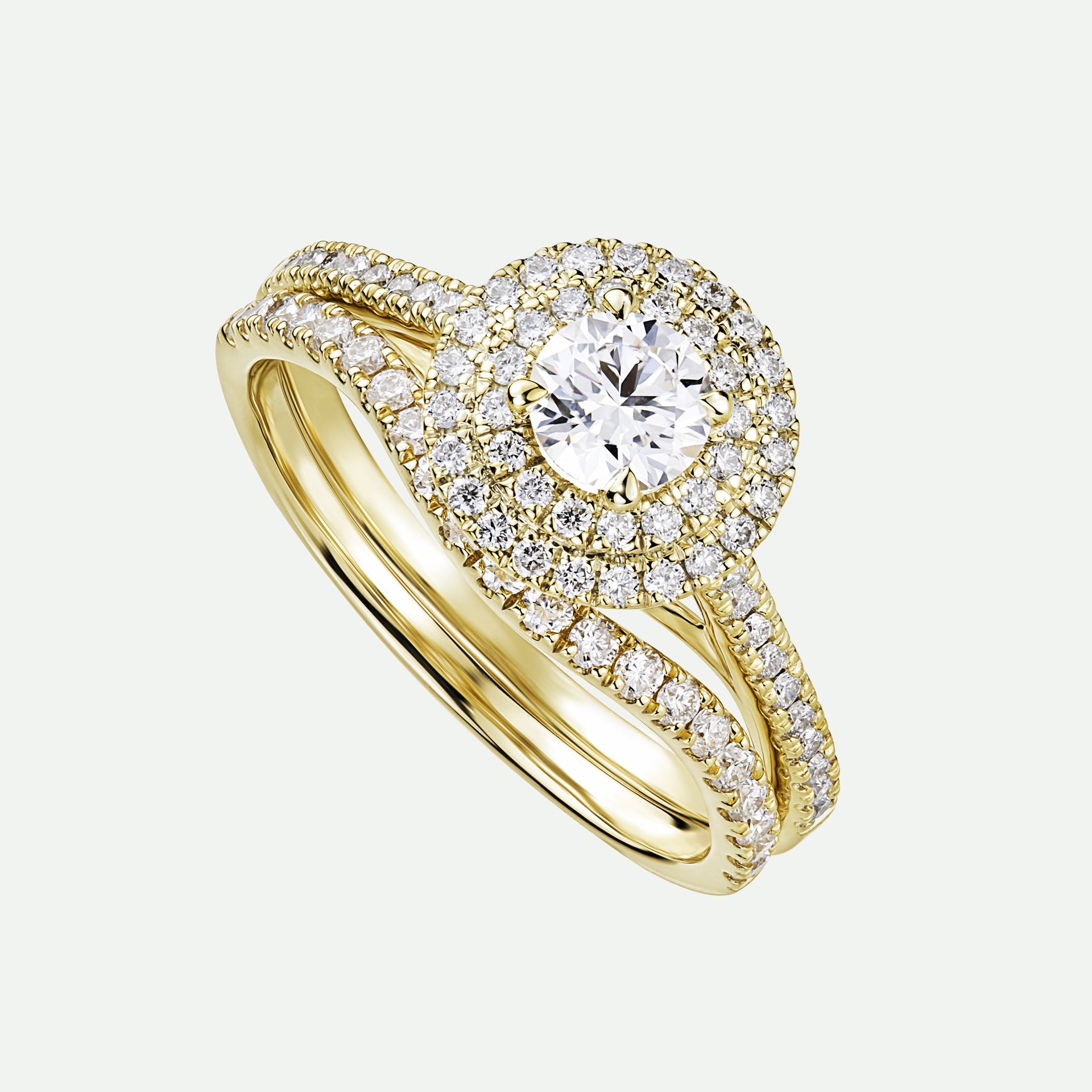 Sienna and Layla | 9ct Yellow Gold 0.90ct tw Lab Grown Diamond Bridal Set