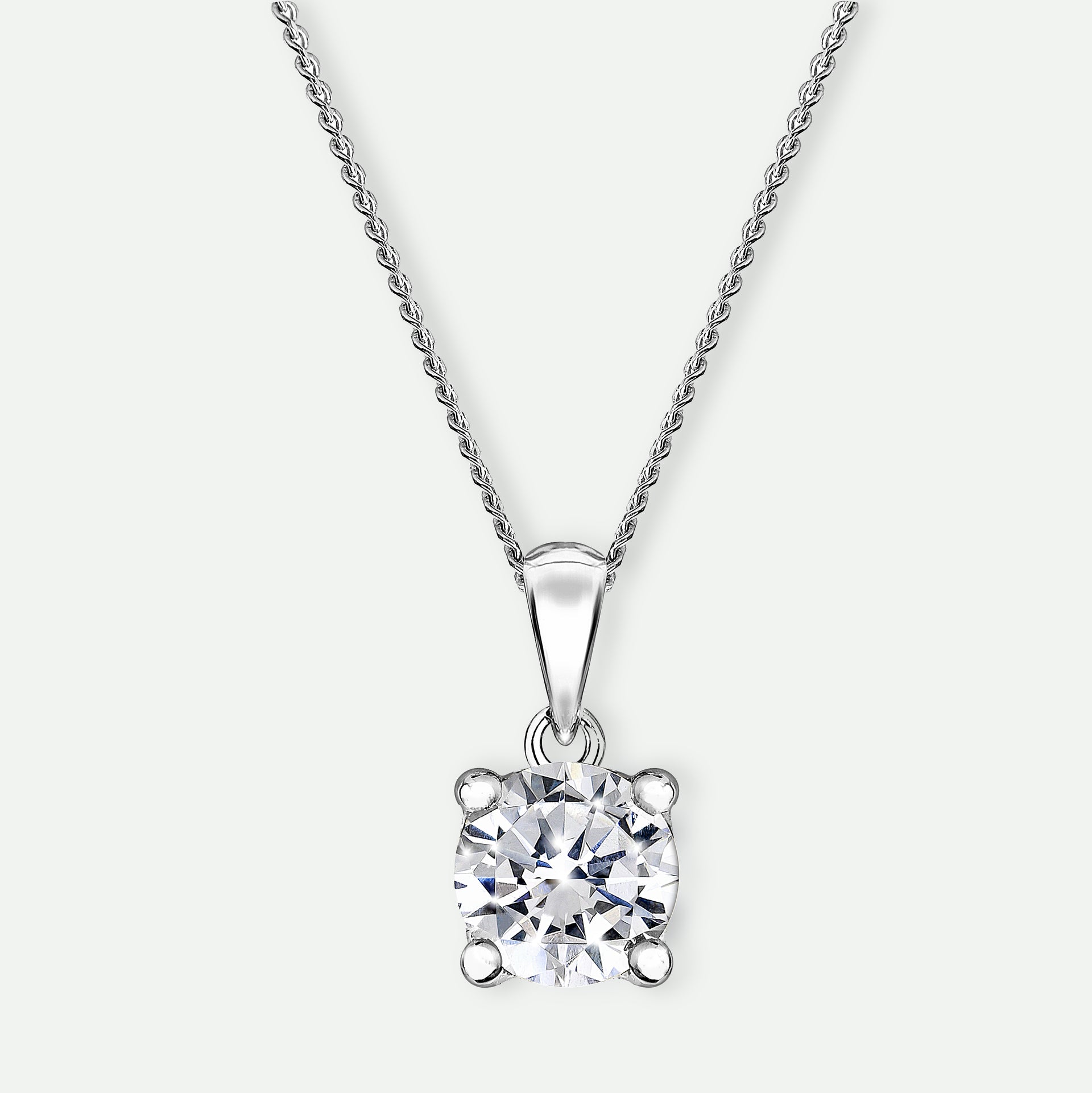 Sylvia | 9ct White Gold 0.75ct tw Lab Grown Diamond Necklace