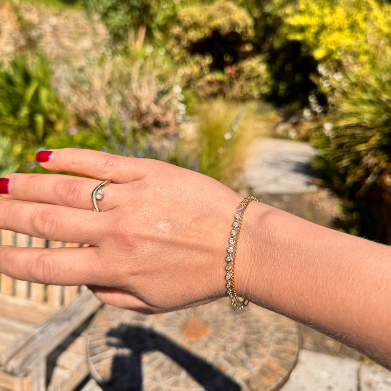 Verity | 9ct Yellow Gold 0.50ct tw. Lab Grown Diamond and Paperclip Link Chain Bracelet