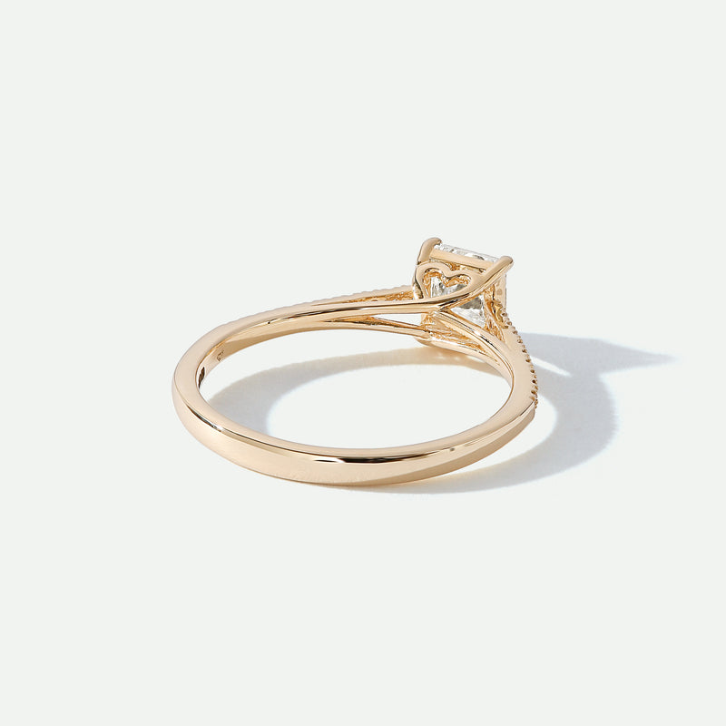 Vivian | 9ct Yellow Gold 0.68ct tw Princess Cut Lab Grown Diamond Engagement Ring