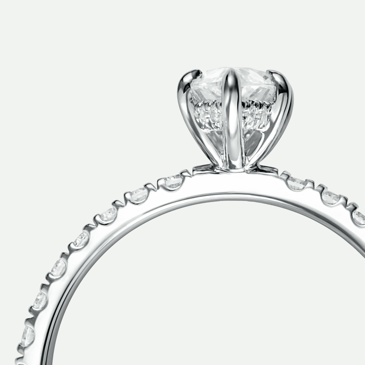 Maeve | 18ct White Gold 1ct tw Marquise Hidden Halo Lab Grown Diamond Ring