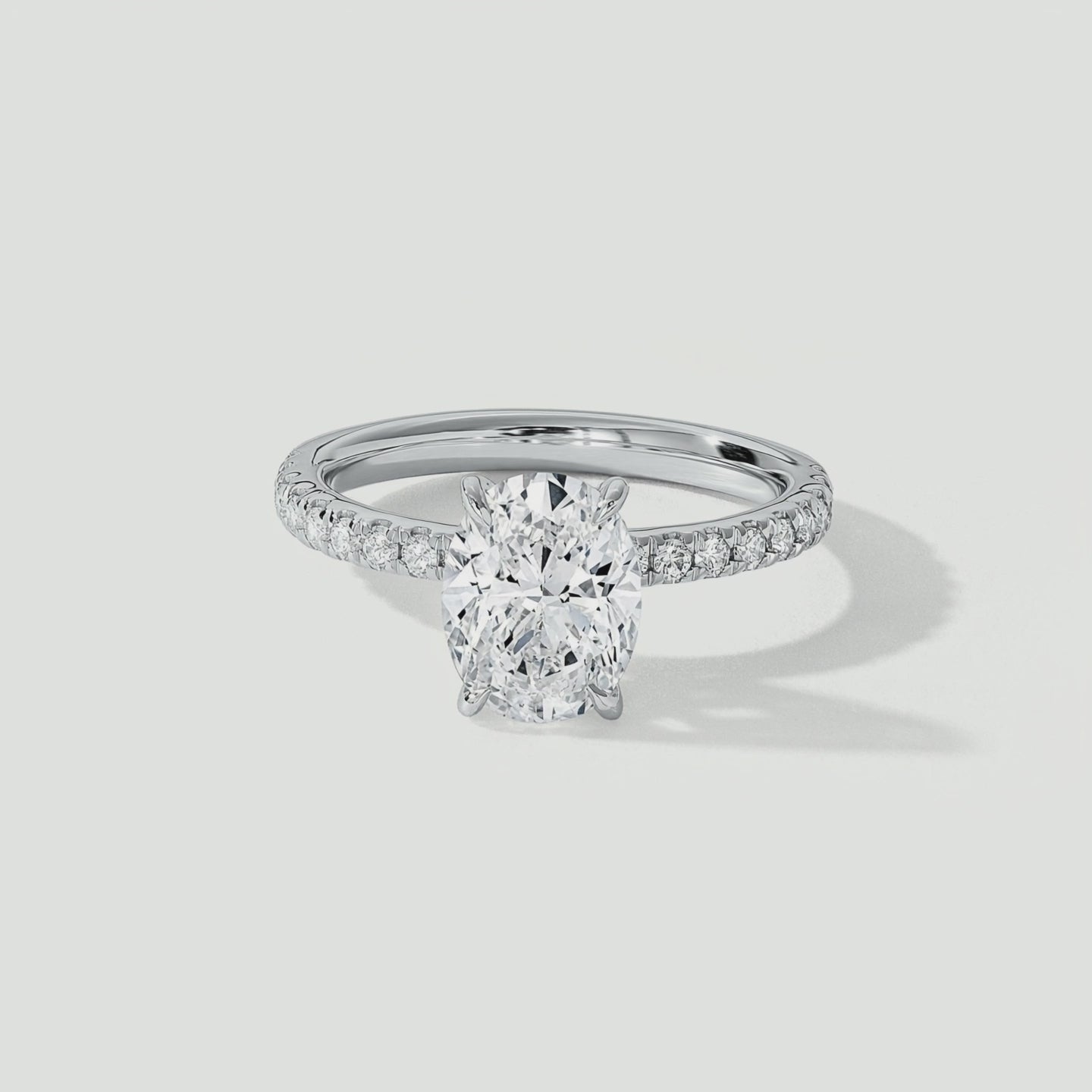 Video for Naomi | Platinum 2.30ct tw Oval Lab Grown Diamond Ring Hidden Halo
