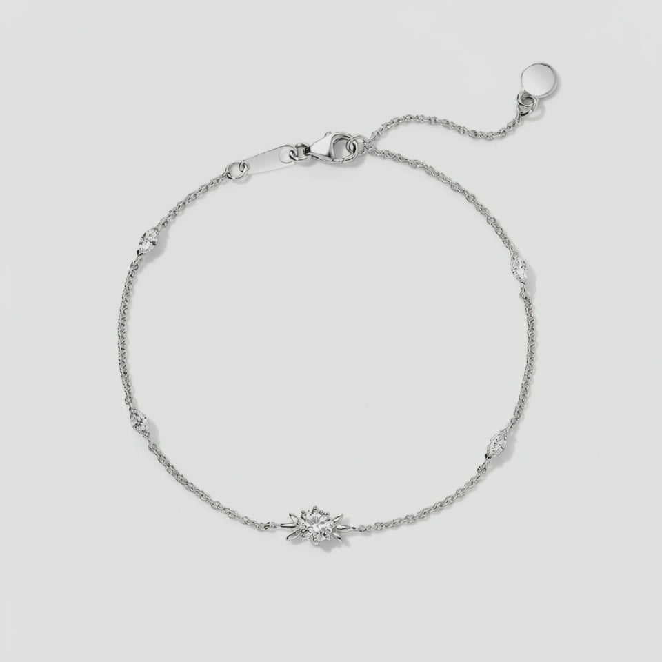 Video for Willow Bracelet | 9ct White Gold 0.52ct tw Lab Grown Diamond Petal Bracelet