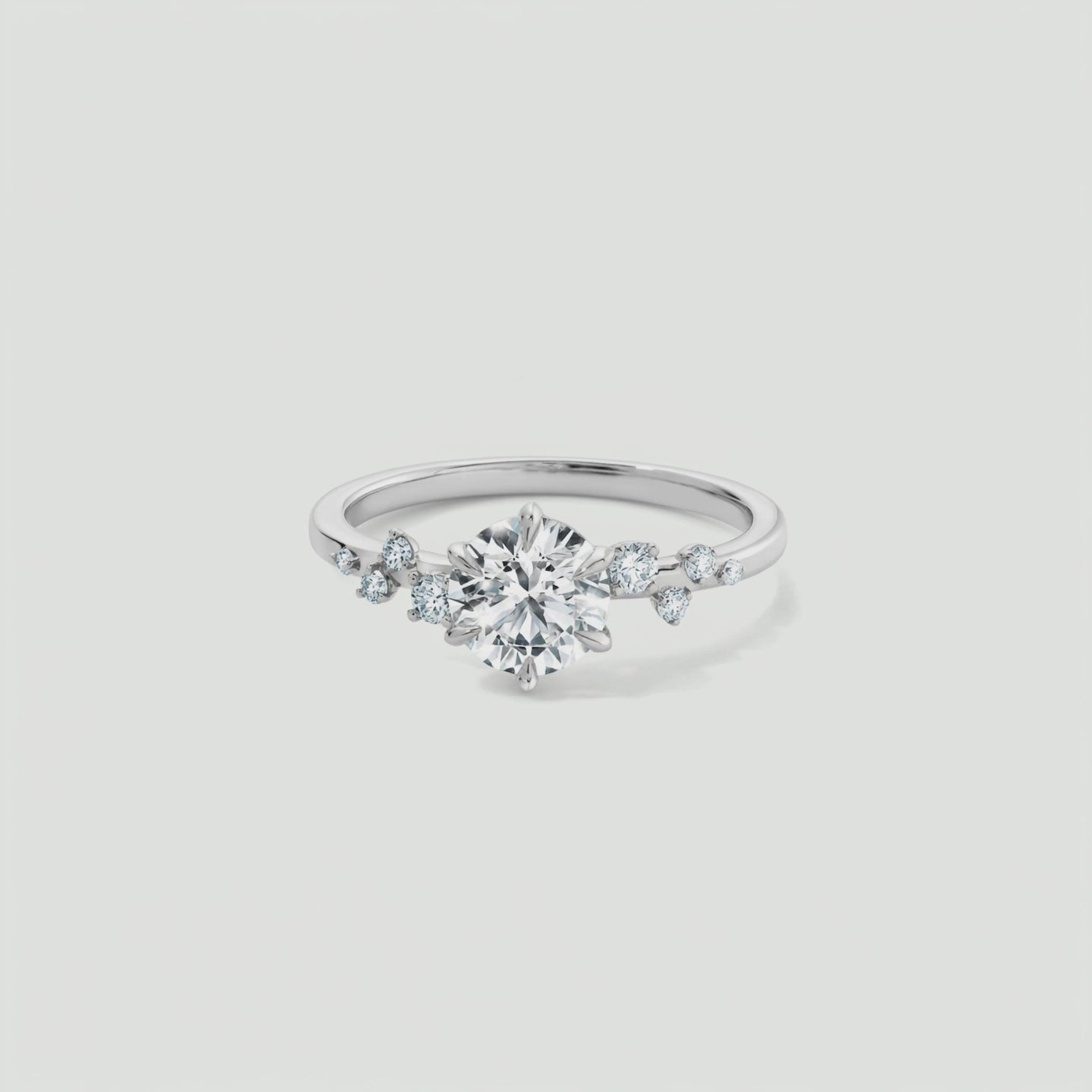 Video for Luna | 9ct White Gold 1.13ct tw. Lab Grown Diamond Scatter Engagement Ring
