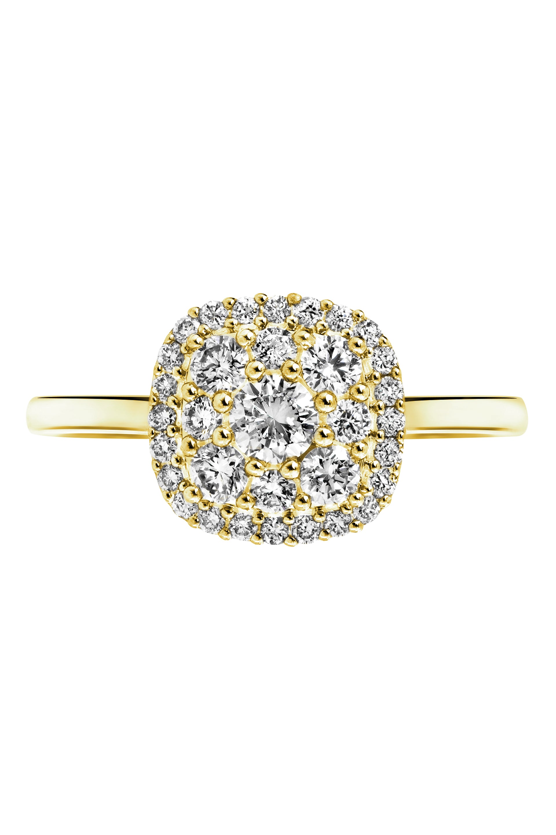 Helen | 9ct Yellow Gold 0.50ct tw Lab Grown Diamond Cluster Engagement Ring