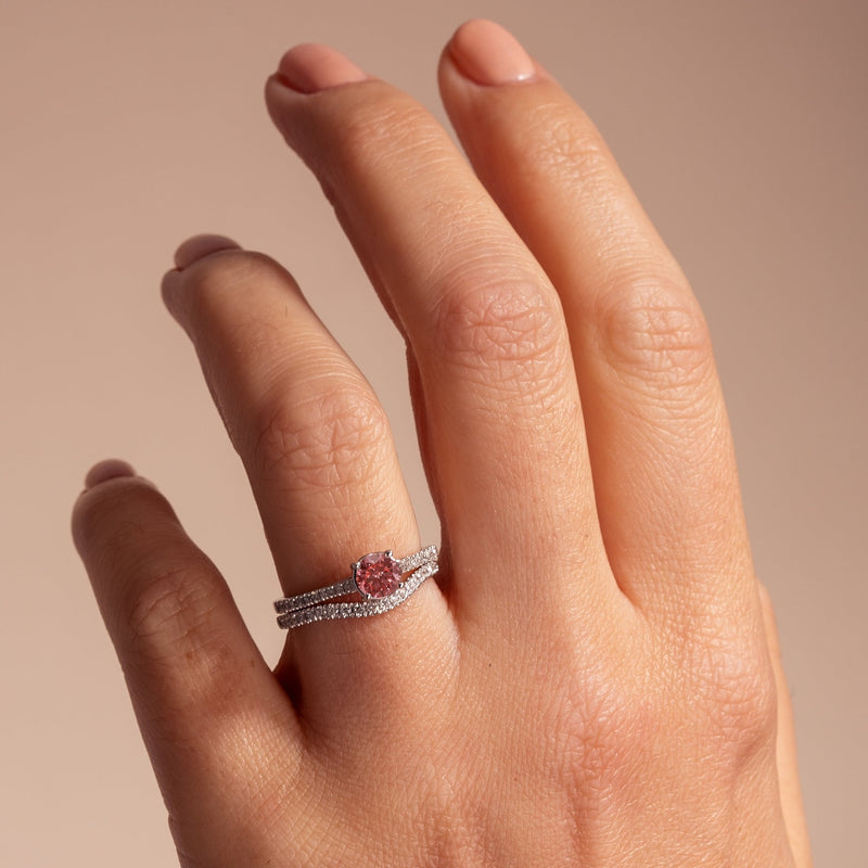 Margot | 18ct White Gold 0.50ct tw Lab Grown Pink Diamond Ring