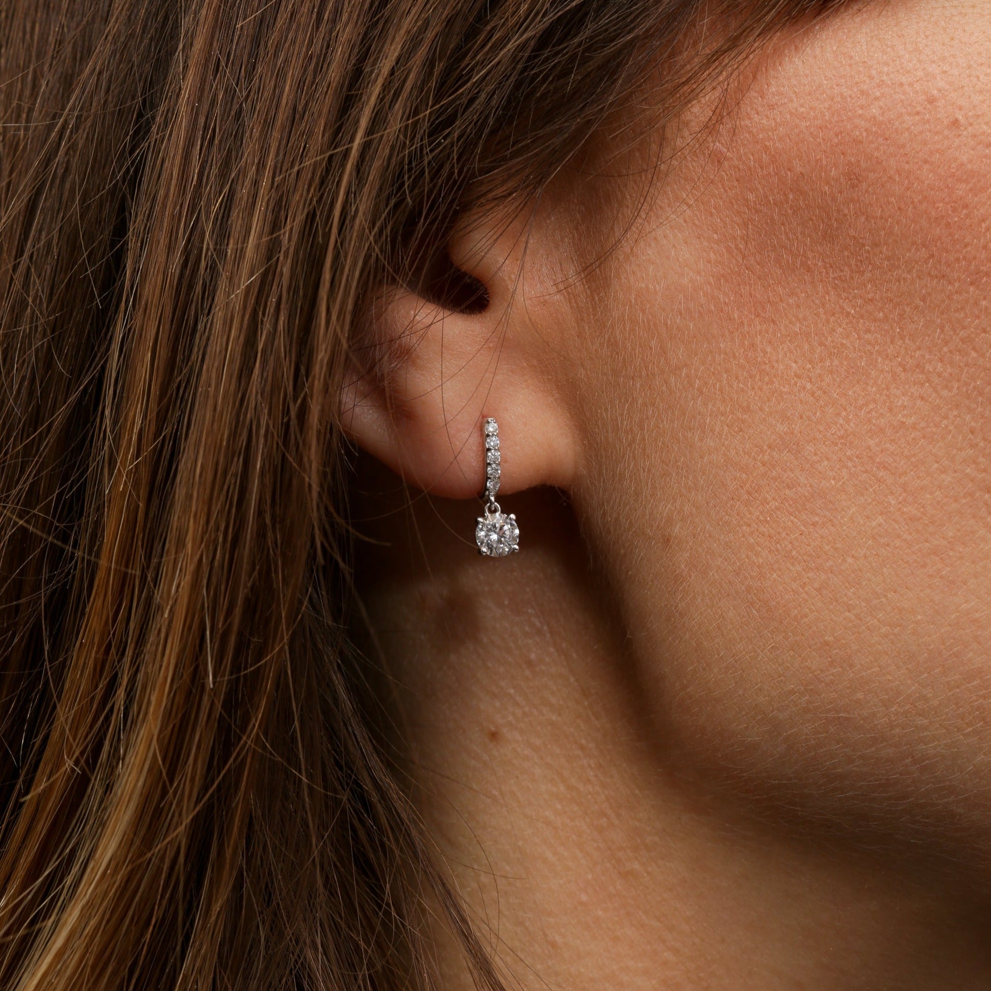 Diamond earrings hot sale lab grown