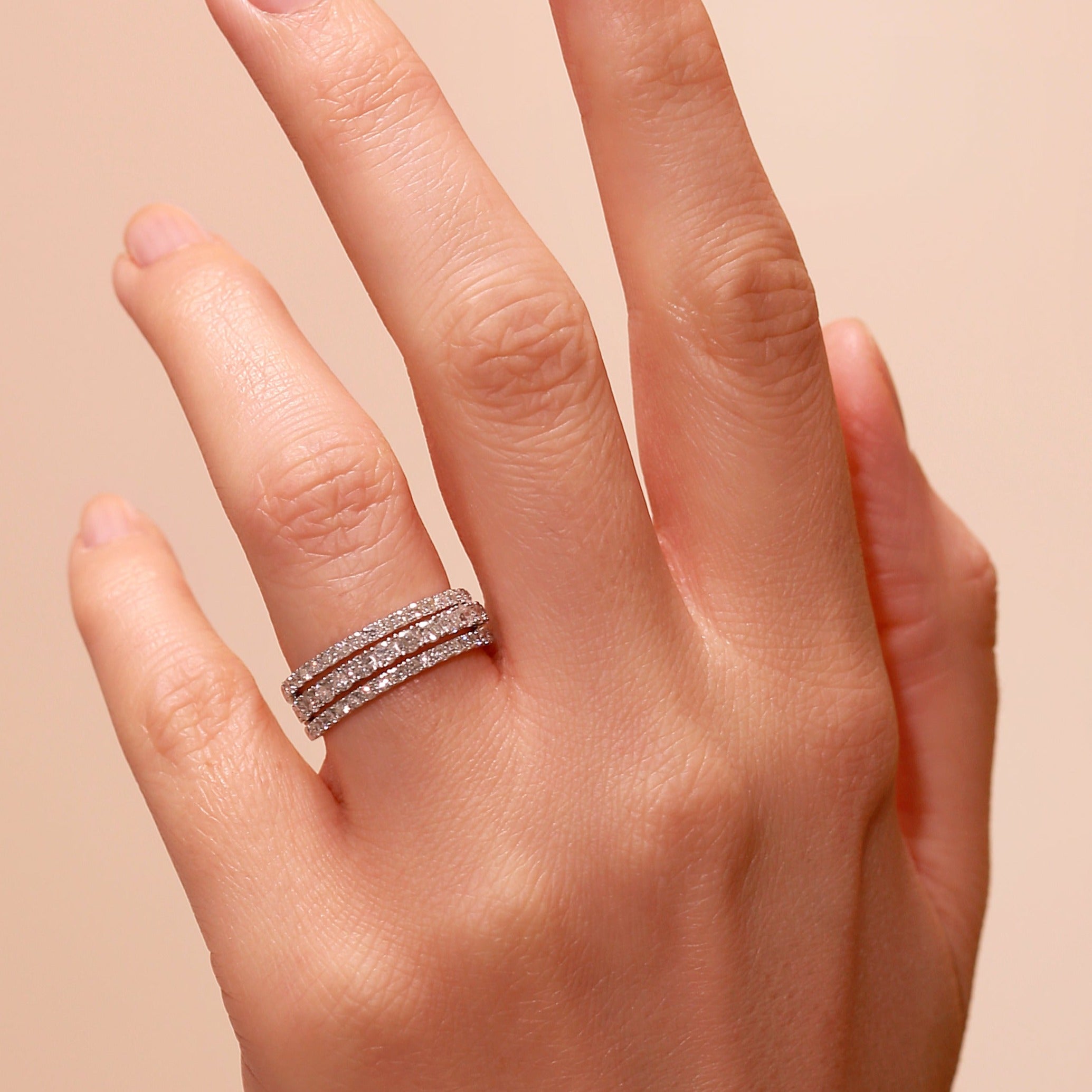 Lab created deals diamond eternity ring